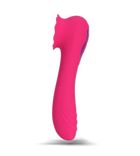 ROZA 10 FUNCTION SILICONE PREMIUM DUAL MOTOR ROSE MASSAGER PINK - MTBO2606