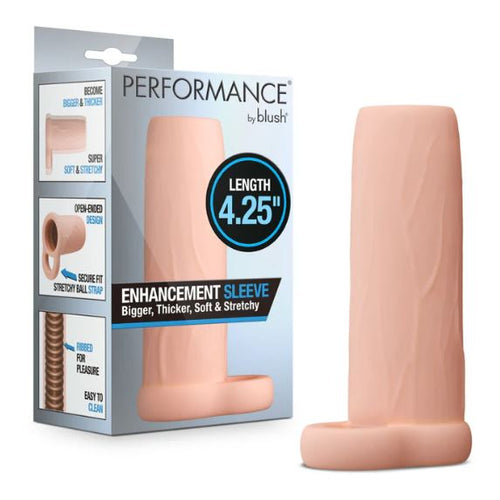 PERFORMANCE PENIS EXTENDER ENHANCEMENTE SLEEVE 4.25 VANILLA" - BN26833