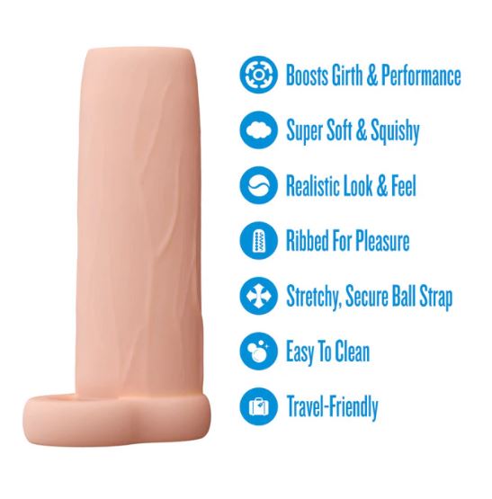 PERFORMANCE PENIS EXTENDER ENHANCEMENTE SLEEVE 4.25 VANILLA" - BN26833