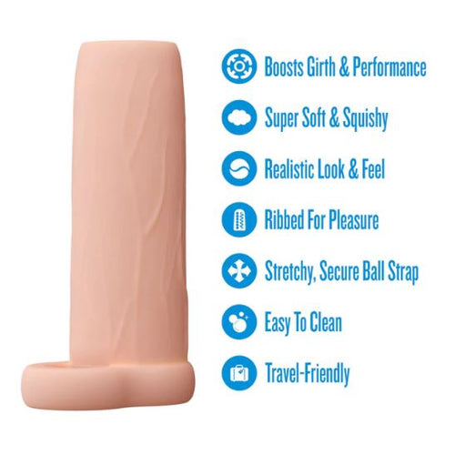 PERFORMANCE PENIS EXTENDER ENHANCEMENTE SLEEVE 4.25 VANILLA" - BN26833