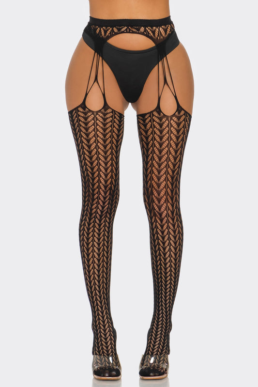 2687 Cheeky Chevron Tights