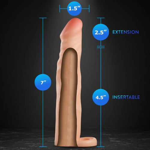PERFORMANCE PLUS 2.5IN SILICONE PENIS XTENDER BEIGE - BN26983