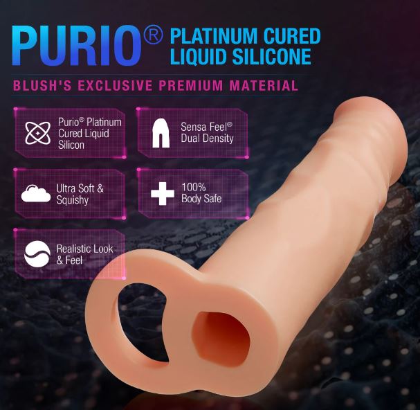 PERFORMANCE PLUS 2.5IN SILICONE PENIS XTENDER BEIGE - BN26983