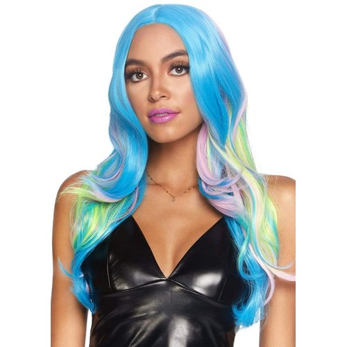 27" Mystic Hue Multi Color Wavy Long Wig - A2833     10122
