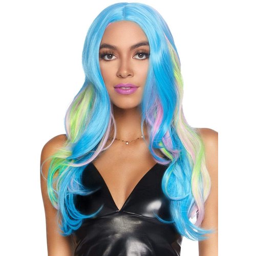 27" Mystic Hue Multi Color Wavy Long Wig - A2833     10122