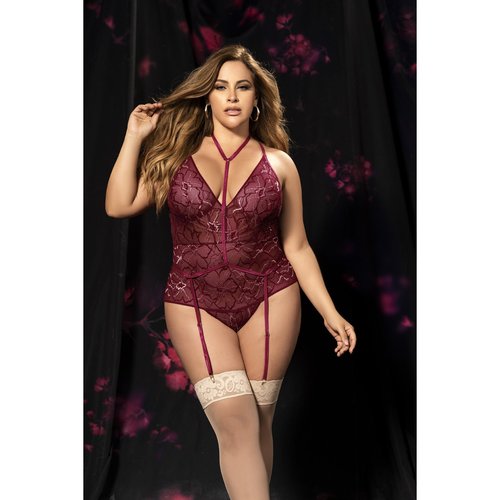 An exquisite floral design in bicolor thread with a faint shine that gives sophistication