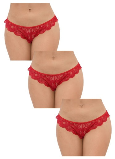 3 PACK CROCHLESS TANGA