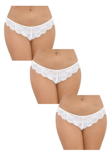 3 PACK CROCHLESS TANGA
