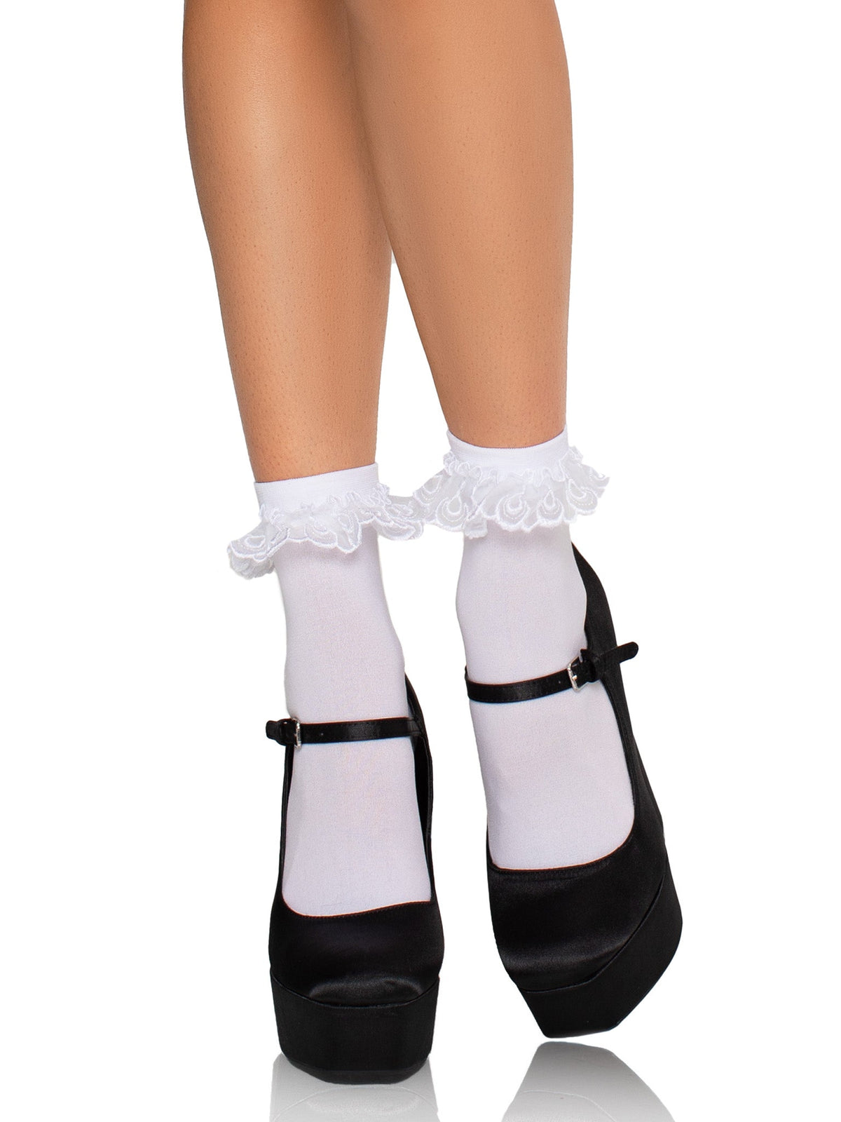 Diem Lace Ruffle Anklet Socks - 3013      00122