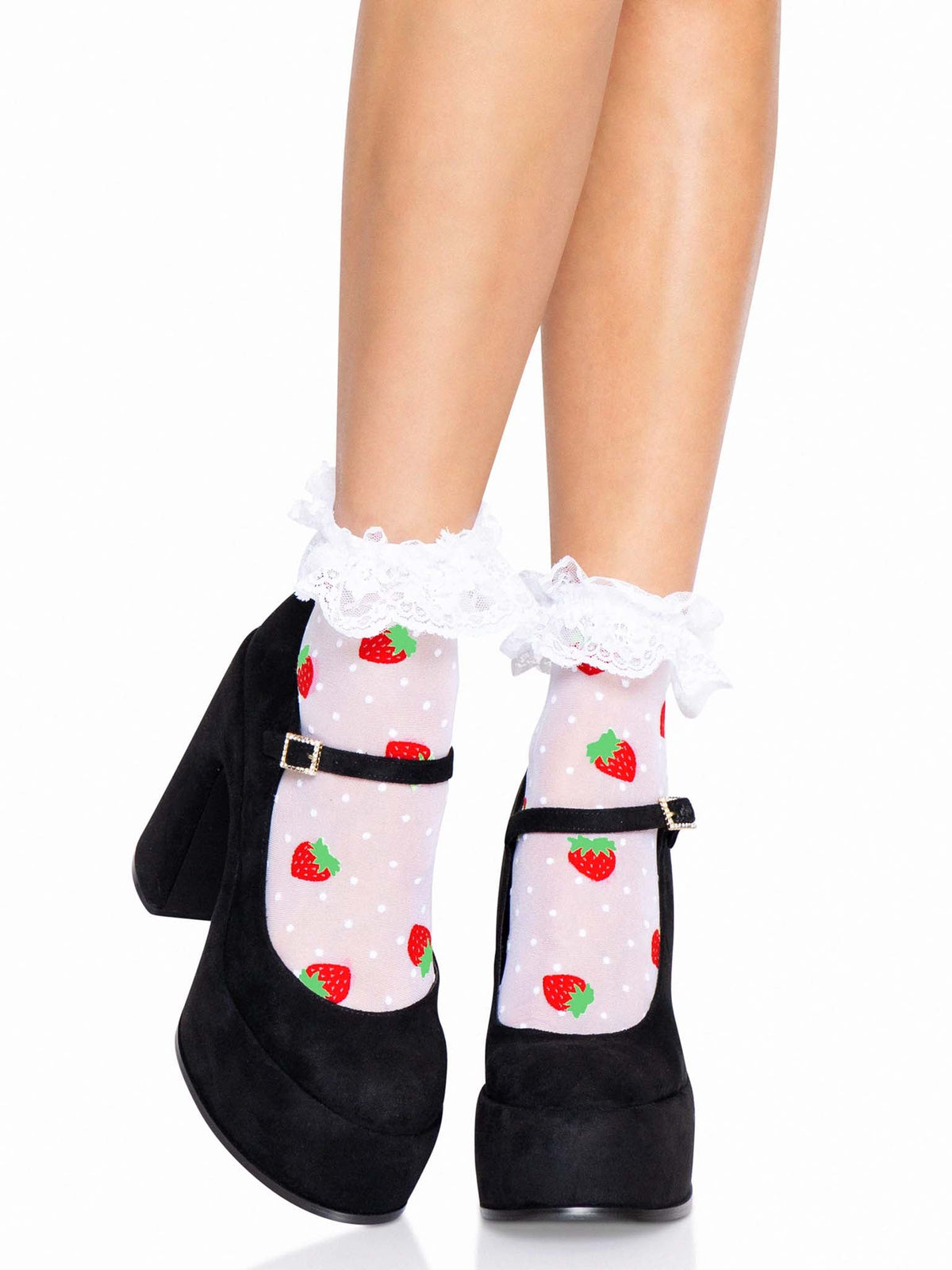 Strawberry Ruffle Anklets - 3015      06222