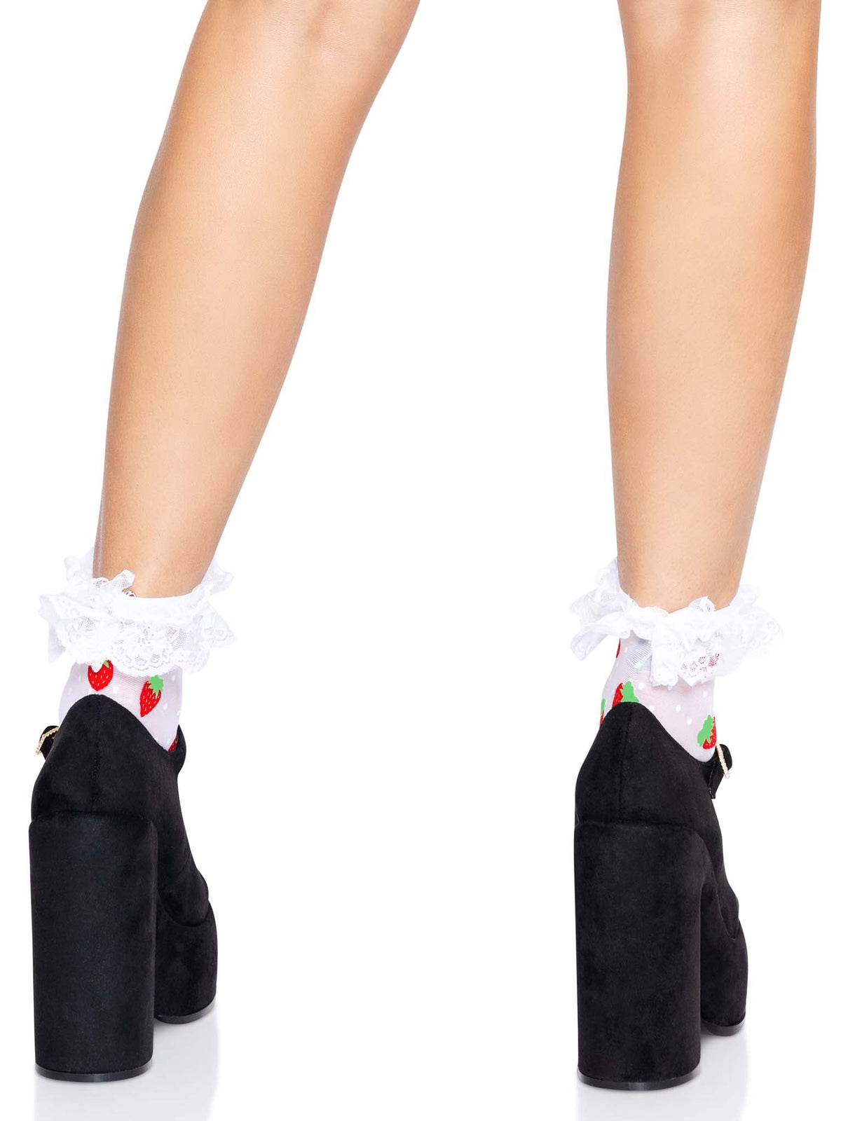 Strawberry Ruffle Anklets - 3015      06222