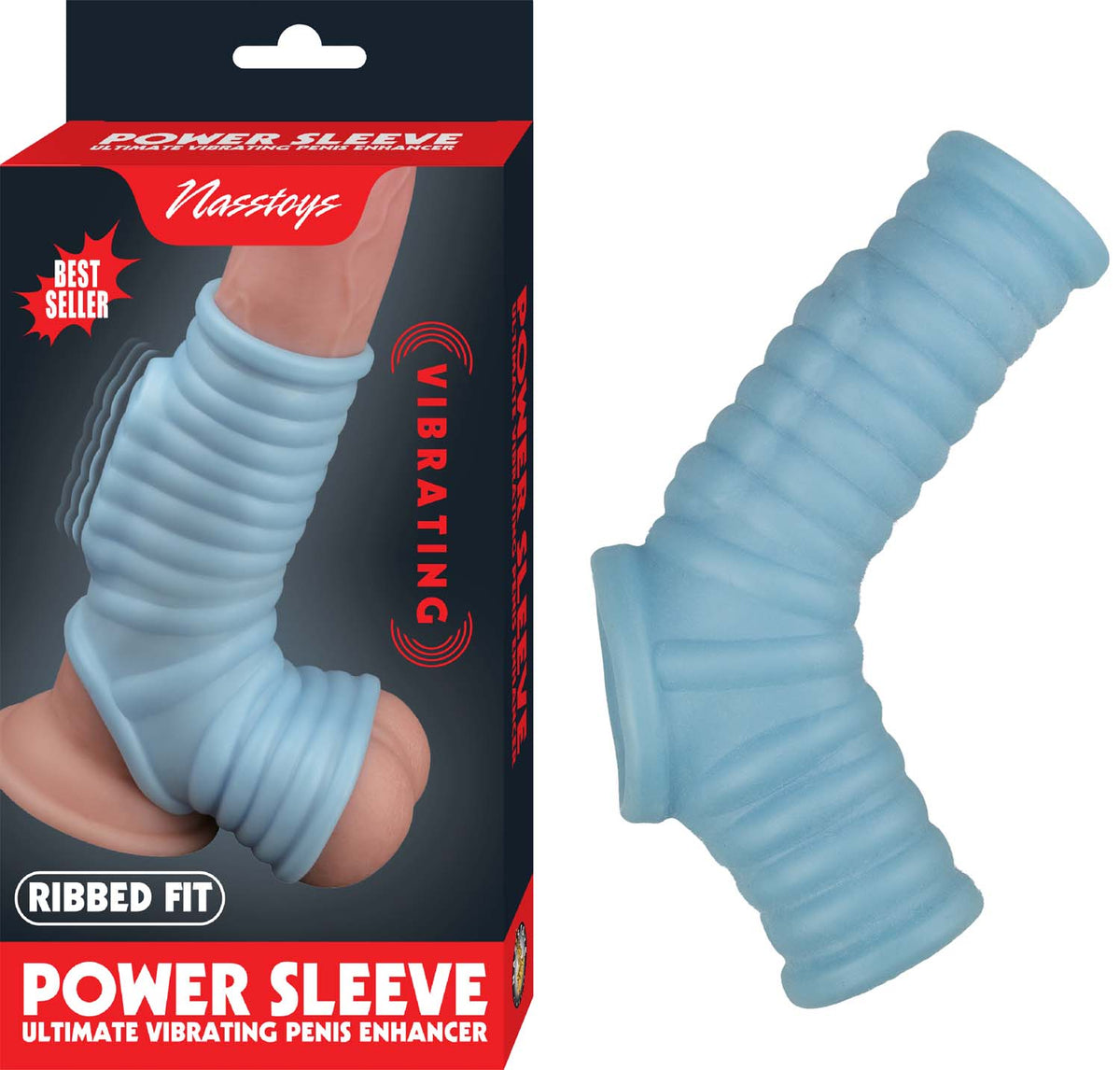 VIBRATING POWER SLEEVE RIBBED FIT - BLUE