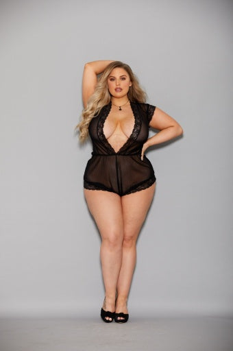 31458X Queen Romper (No Box) - Lingerie-Pinkfoxxx
