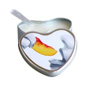 Earthly Body Flavored Edible Massage Candle in 4oz Heart Shaped Tin