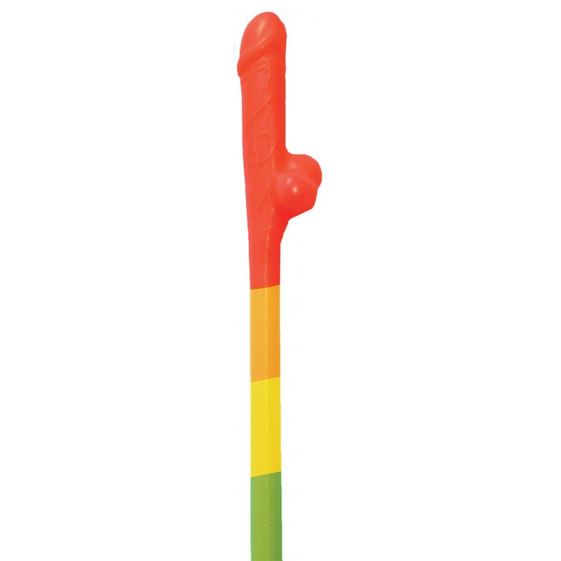 RAINBOW PECKER STRAWS 10PK