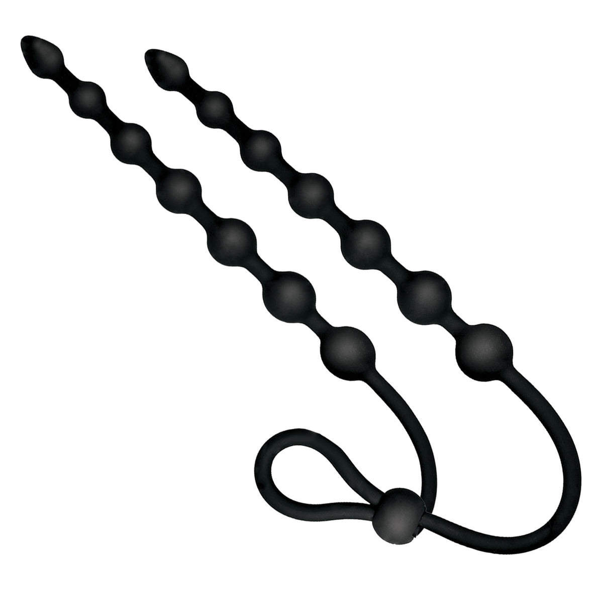 ASS-SATION DUAL SILICONE ANAL BEADS BLACK