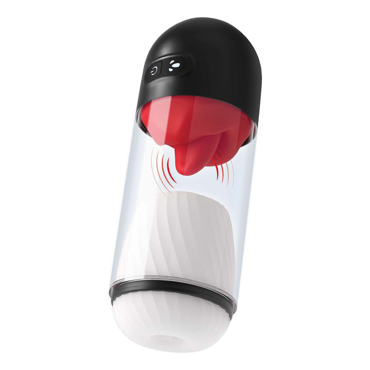 DELITE MASTURBATOR WITH TONGUE ACTION WHITE