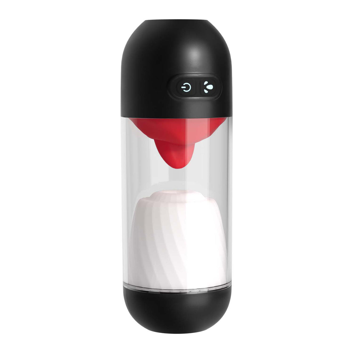 DELITE MASTURBATOR WITH TONGUE ACTION WHITE