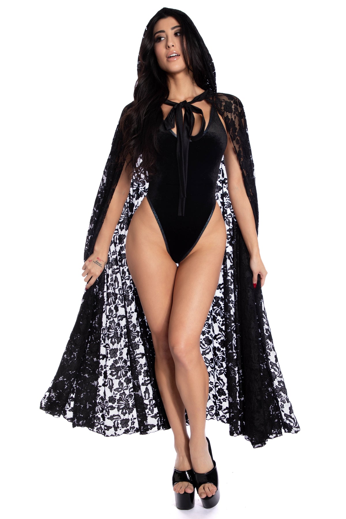 3268 - Black Riding Hood Cape - 3268