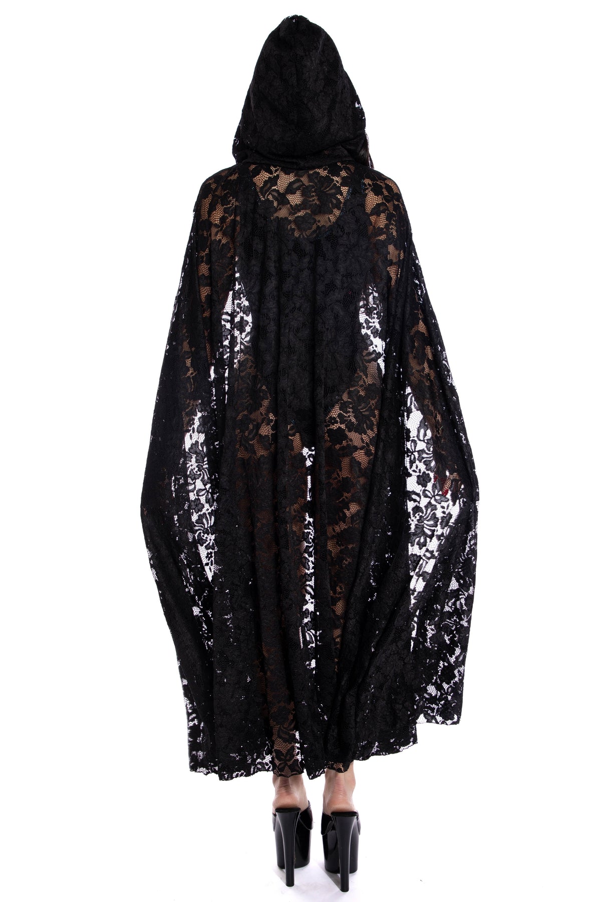 3268 - Black Riding Hood Cape - 3268