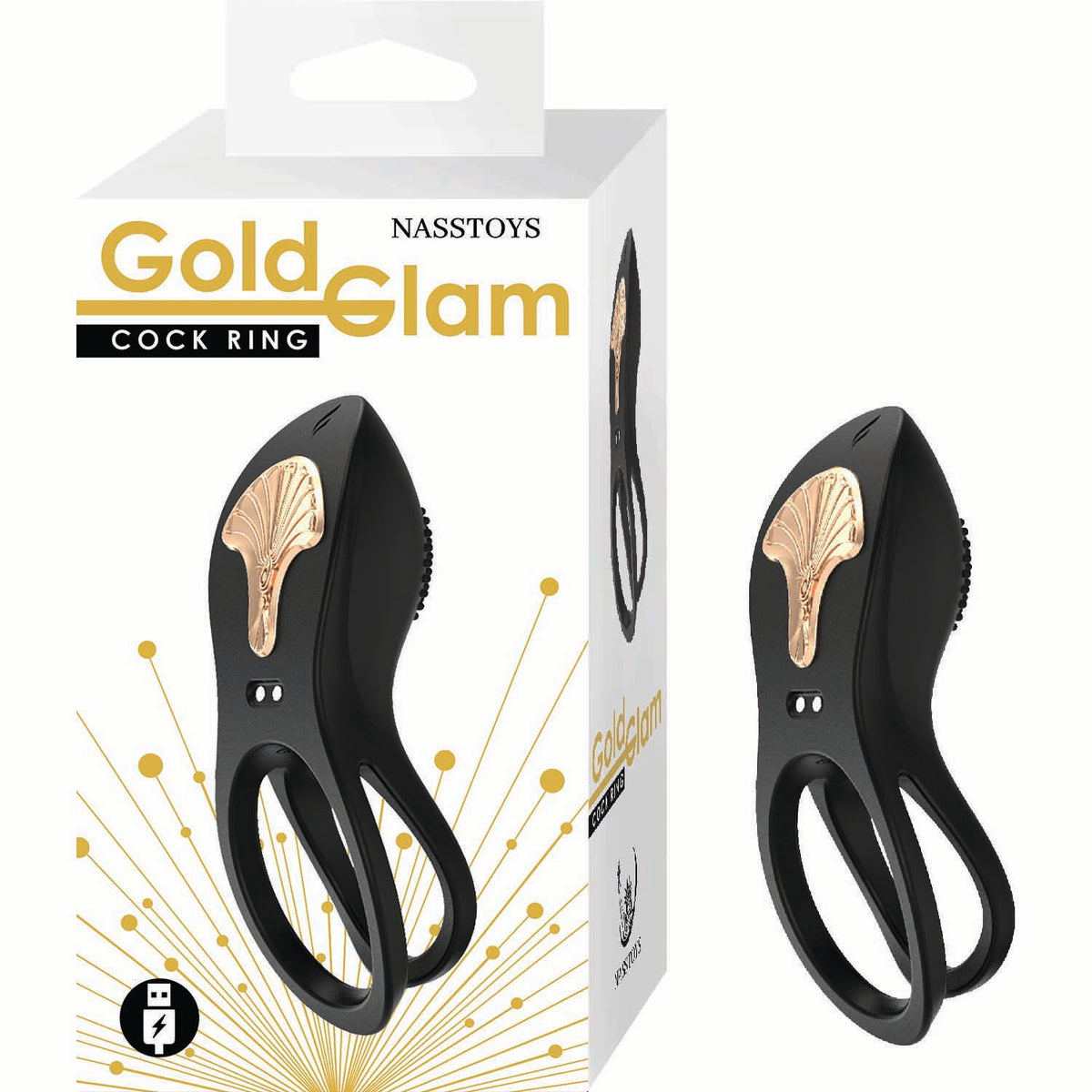 GOLD GLAM COCKRING BLACK - NW32992