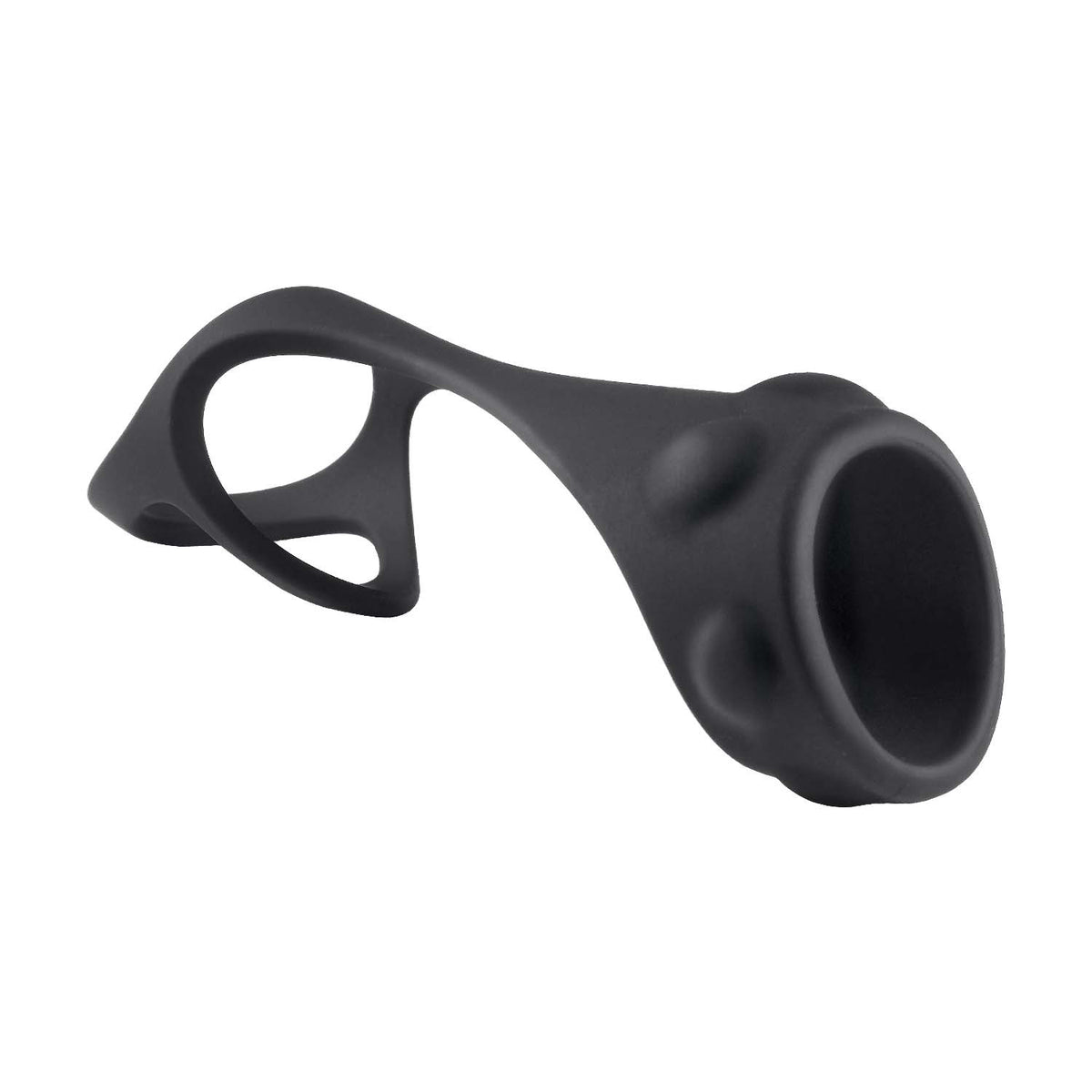 ENHANCER TEXTURED COCK STRAP & BALL STRETCHER BLACK
