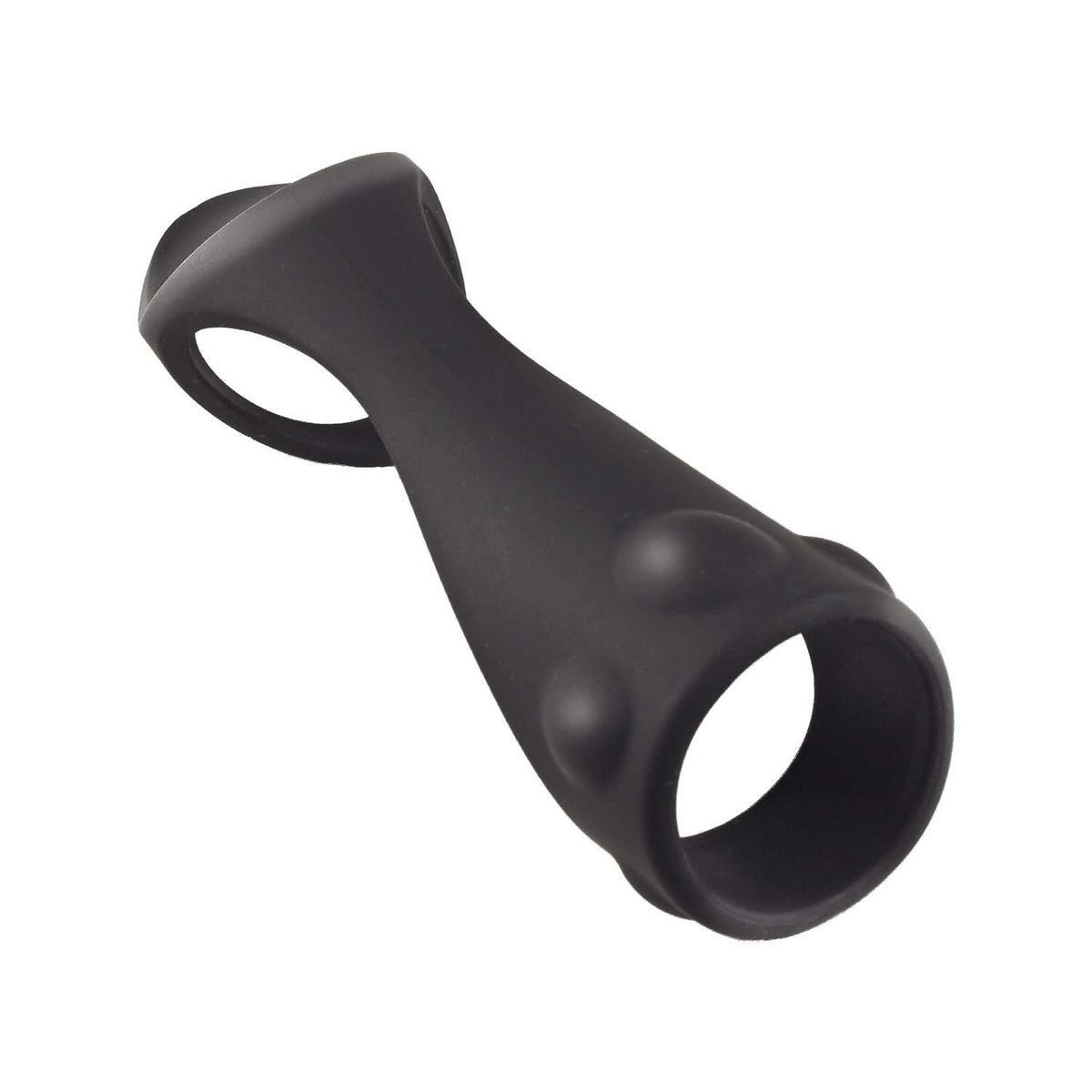 ENHANCER TEXTURED COCK STRAP & BALL STRETCHER BLACK