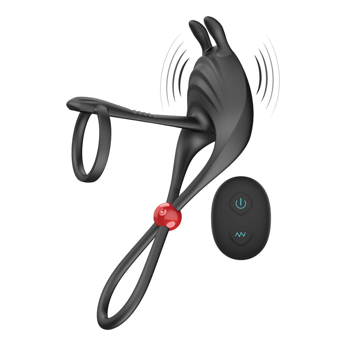 COCKPOWER COCKRING & BALL CINCH W/ REMOTE BLACK - NW3306