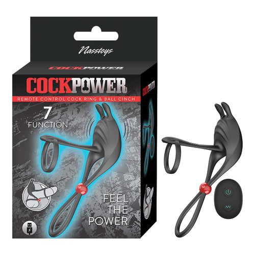 COCKPOWER COCKRING & BALL CINCH W/ REMOTE BLACK - NW3306