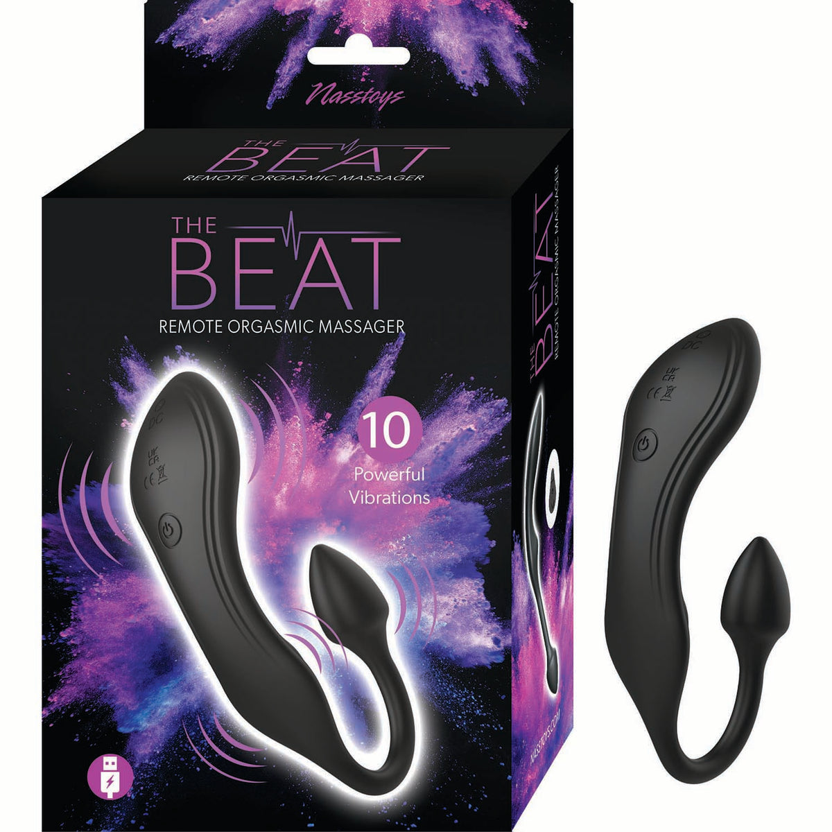 THE BEAT REMOTE ORGASMIC MASSAGER BLACK - NW33141