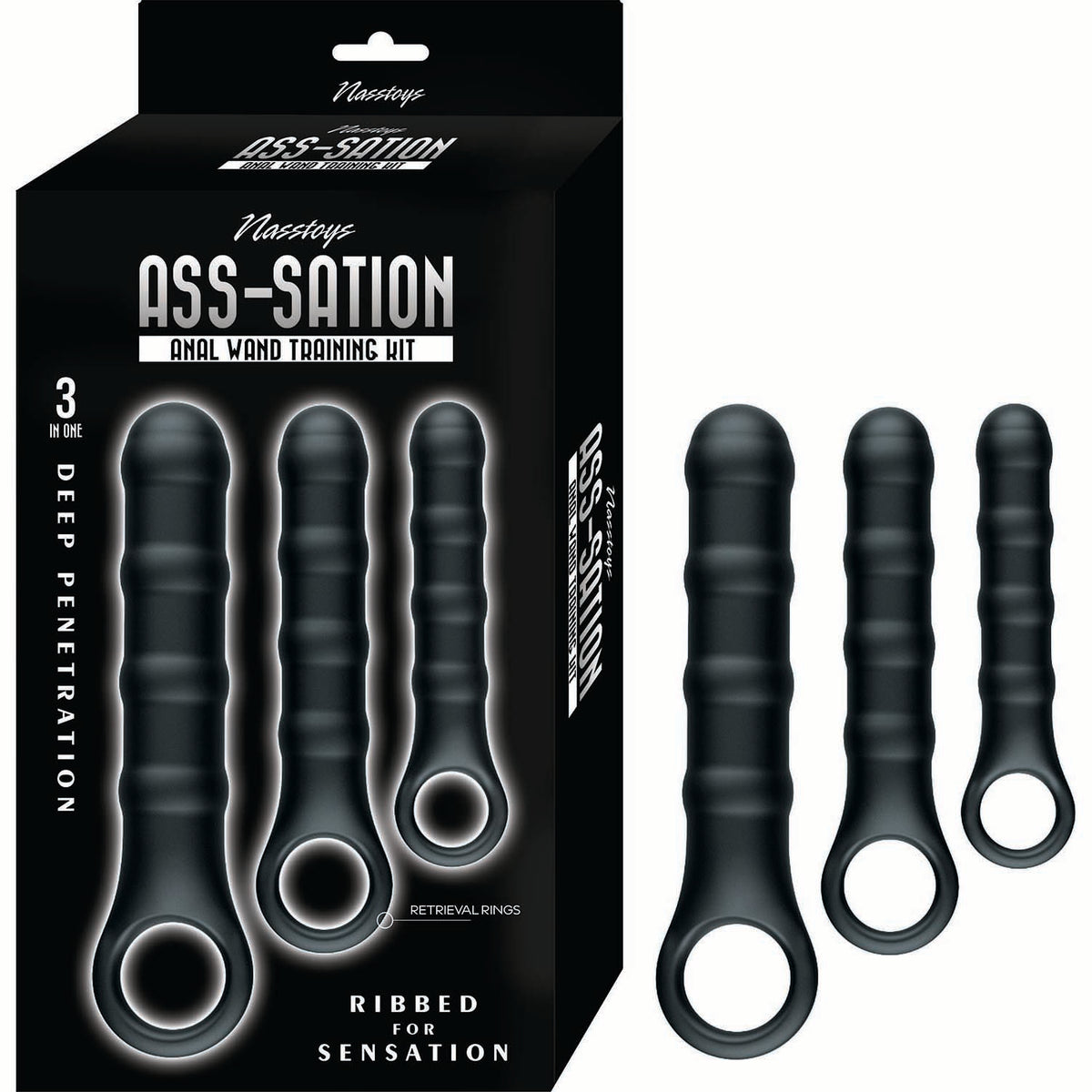 ASS-NATION ANAL WAND TRAINING KIT BLACK - NW33162