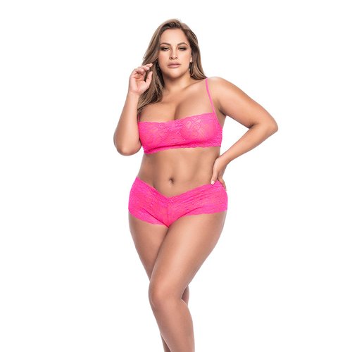 Lusty lace! This two piece lace set is so soft, so sensual and oh so sexy. Featuring a tan
