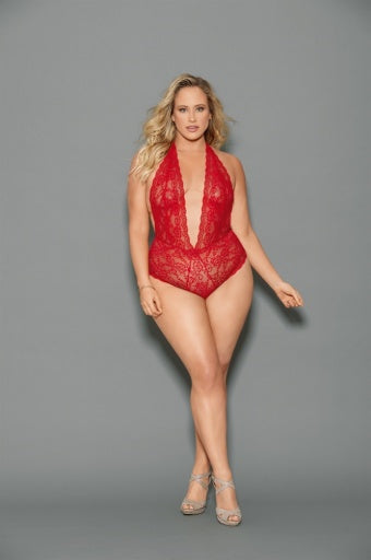 33466X - Queen Boxed Teddy - Lingerie-Pinkfoxxx