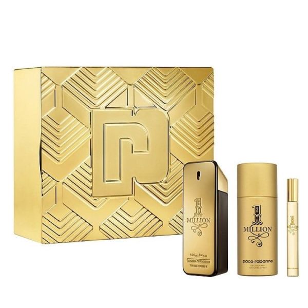 PACO RABANNE 1 MILLION 3PC SET, MEN'S GIFT SET, EDT