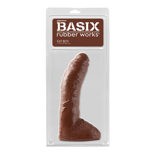 Pipedream Basix Rubber Works Fat Boy 10 in. Dildo With Balls