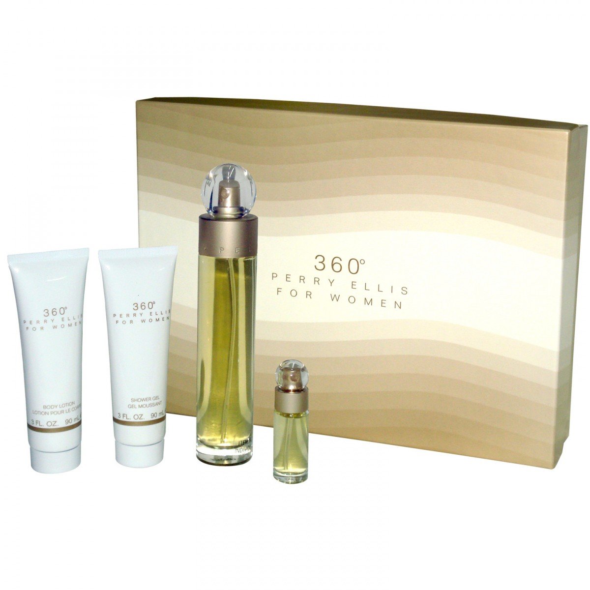 360 PERRY ELLIS 4PC SET, WOMEN'S GIFT SET, EDP-Pinkfoxxx