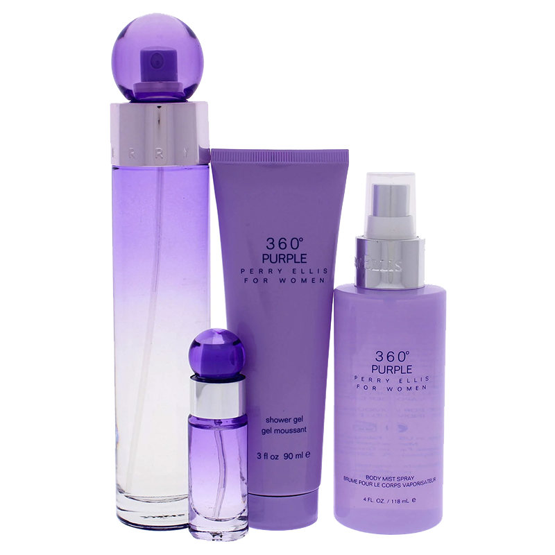 360 PURPLE 4PC SET, WOMEN'S GIFT SET, EDP