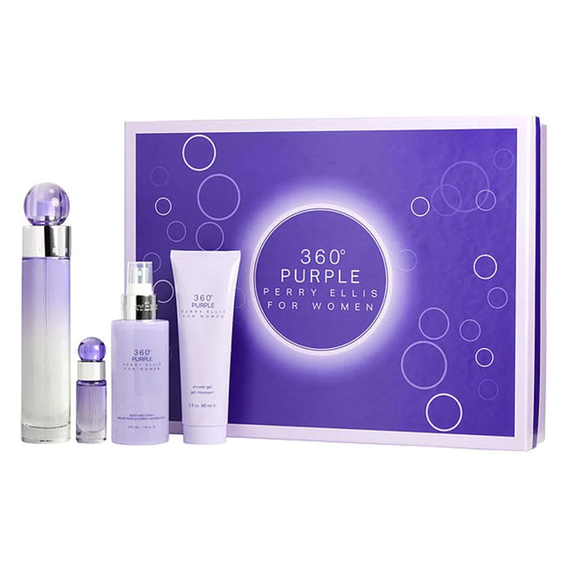 360 PURPLE 4PC SET, WOMEN'S GIFT SET, EDP