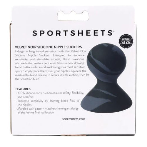 VELVET NOIR SILICONE NIPPLE SUCKERS - SS37006