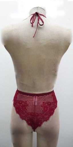 37492 HALTER DEEP FRONT TEDDY