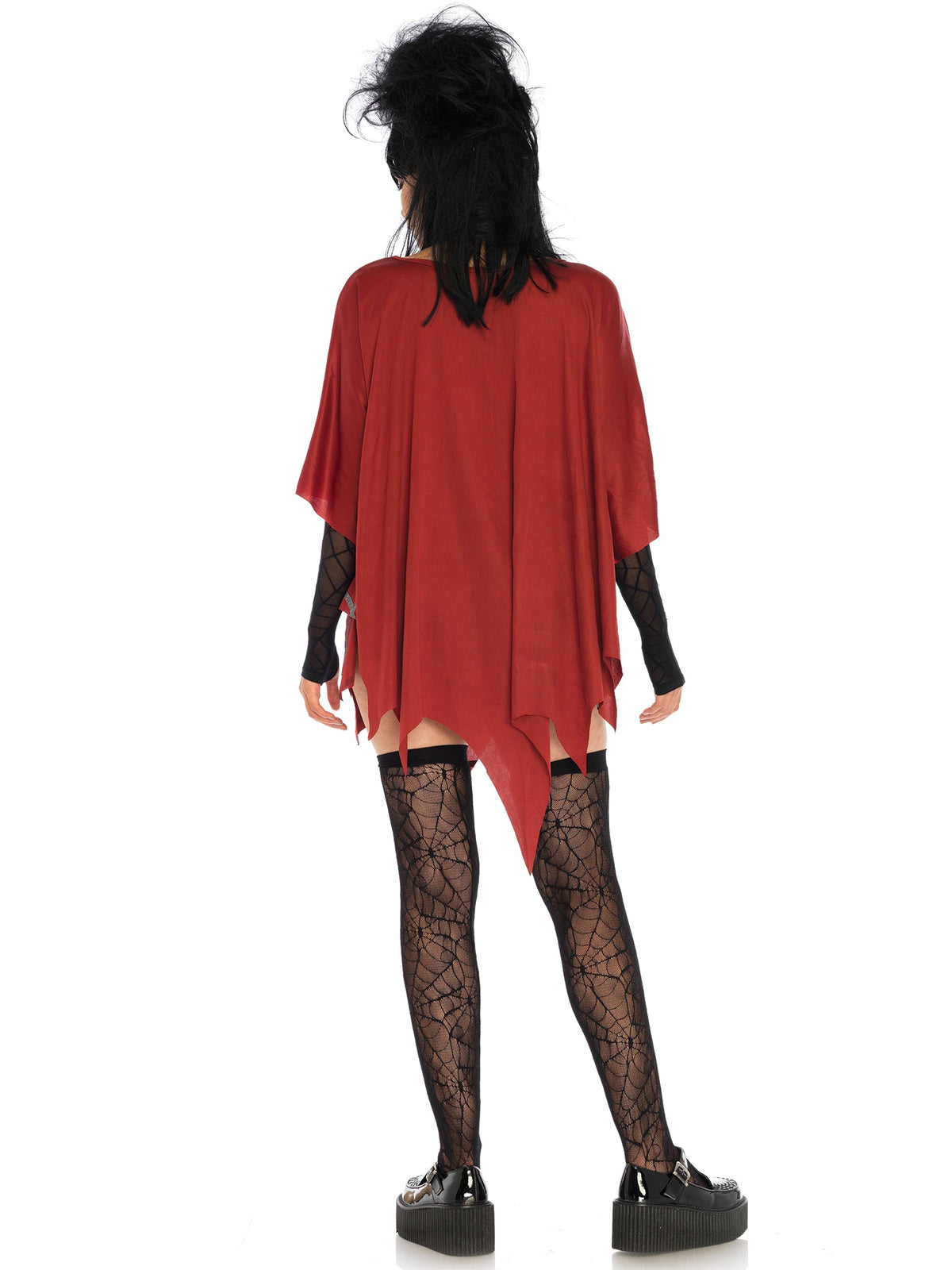 Gothic Glitter Spider Web Costume Poncho - 3762      00122