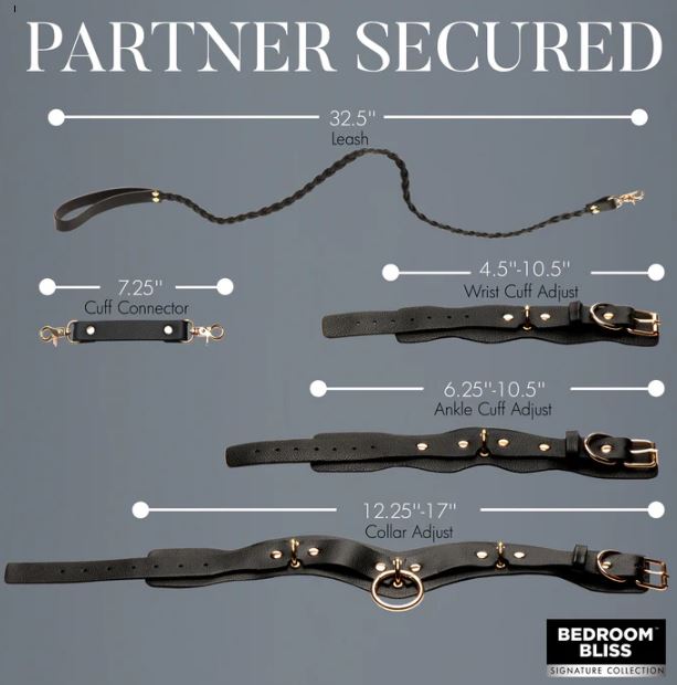 BB LOVER'S RESTRAINTS SET BLACK - XRAH384BLK