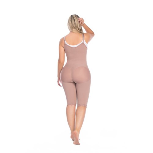Body Garment-Below Knee-Suspenders-Braless side zipper. This girdle is designed to show of
