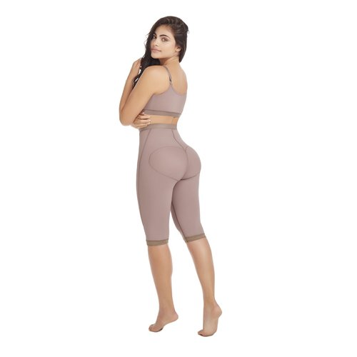 Long Waist Shaper Shorts Plus. High compression mid waist pants, it has an elastic so that