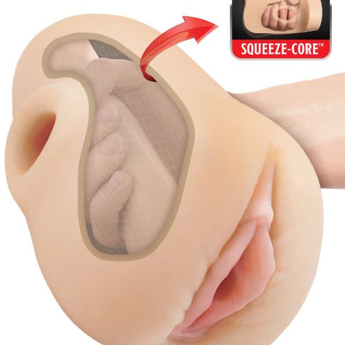 PDX PLUS PUSSY POUNDER SQUEEZE STROKER LIGHT - PDRD43521