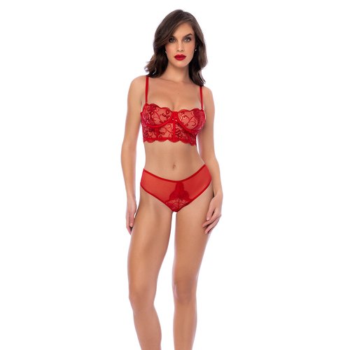 Illuminate the night in this two-piece set embroidered with shiny sequins. It has an under