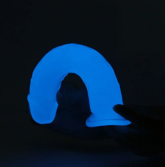 GLOW IN THE DARK PERIWINKLE PEEN DILDO 8.5 " - VBGL4073