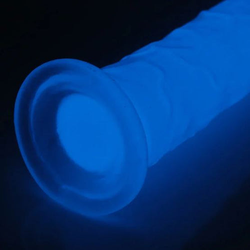 GLOW IN THE DARK PERIWINKLE PEEN DILDO 8.5 " - VBGL4073