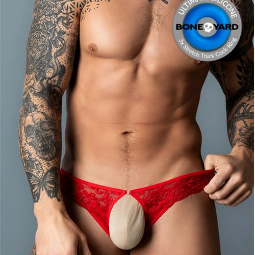 ULTIMATE DUO CRC OPEN RING THONG RED L/XL - MP409280CRRELX