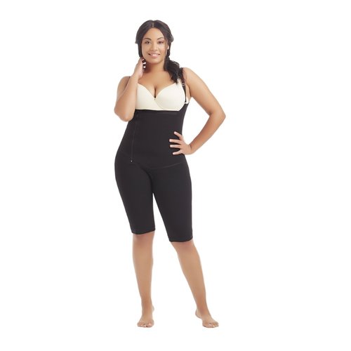 Body Garment-Below Knee-Suspenders-Braless side zipper. This girdle is designed to show of